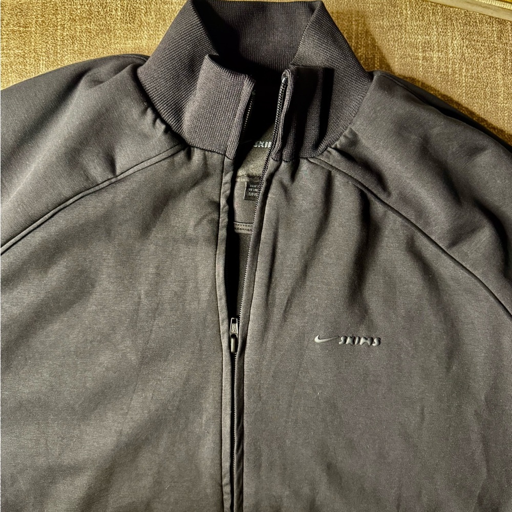 Nike x SKIMS Matte Tricot Oversized Track Jacket Obsidian Size Small NWOT - Picture 6 of 10